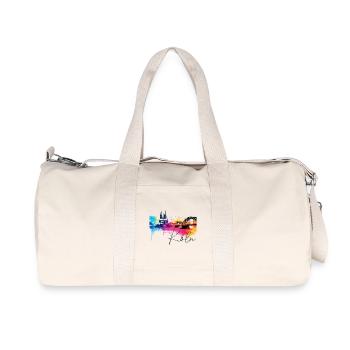 Cologne Skyline Cologne Cathedral Germany City Colorful - Recycled Canvas Sports Bag by Stanley/Stella - natural - Front