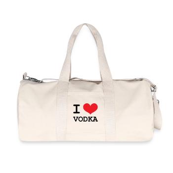 I Love Vodka - Alcohol - Recycled Canvas Sports Bag by Stanley/Stella - natural - Front