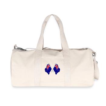 Drapeaux croisés de la Nouvelle-Zélande - Sac de sport en toile recyclée Stanley/Stella - blanc naturel - Devant