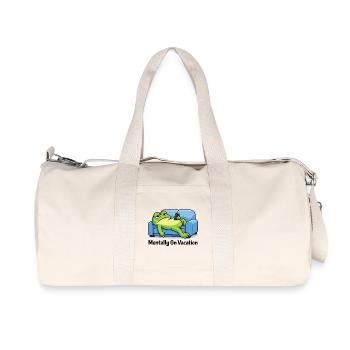 Funny Frog Meme - Recycled Canvas Sports Bag by Stanley/Stella - natural - Front