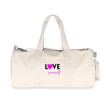 AIME-TOI ROSE ! SENTIMENT D’AUTONOMISATION MENTALE - Sac de sport en toile recyclée Stanley/Stella - blanc naturel - Devant