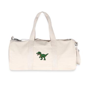 Dinosaurier  - Recycelte Canvas-Sporttasche von Stanley/Stella - Naturweiß - Vorne