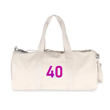 40. 40 YEARS. 40th ANNIVERSARY. 40 YEARS ANNIVERSARY. - Recycled Canvas Sports Bag by Stanley/Stella - natural - Front