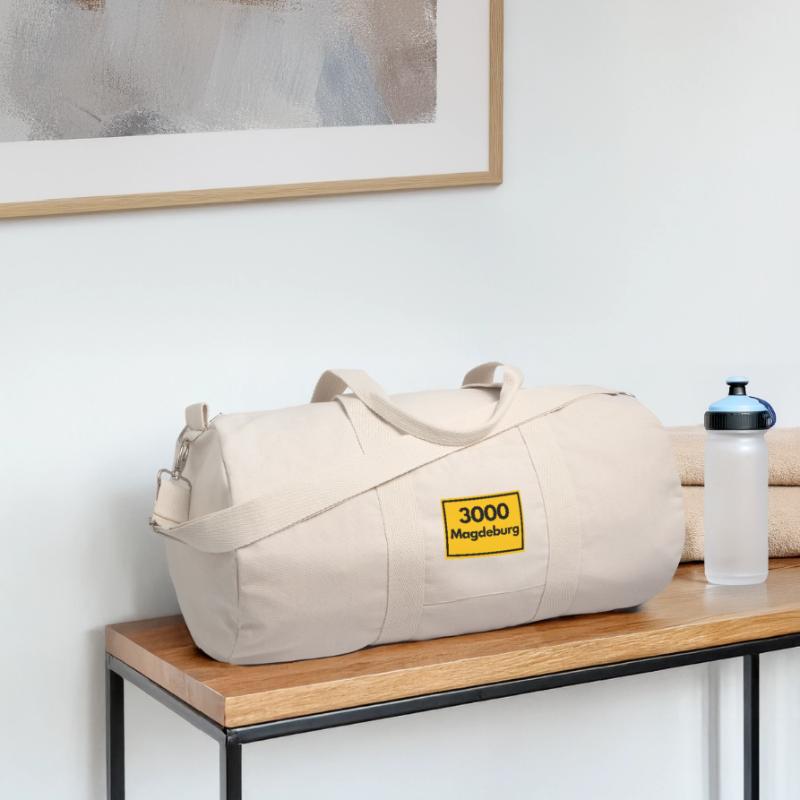 OLD POSTCODE POSTCODE RETRO 3000 MAGDEBURG OSTEN Recycled Canvas Sports Bag by Stanley/Stella