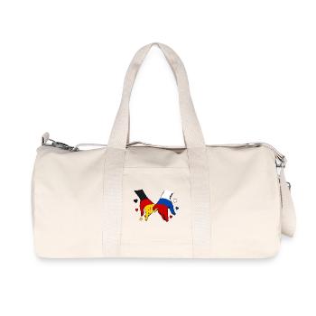 Germany Russia Flag Holding Hands - Recycled Canvas Sports Bag by Stanley/Stella - natural - Front