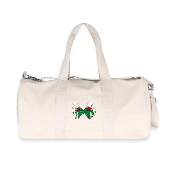 Wales_Flagge_Haendehalten_used - Recycelte Canvas-Sporttasche von Stanley/Stella - Naturweiß - Vorne