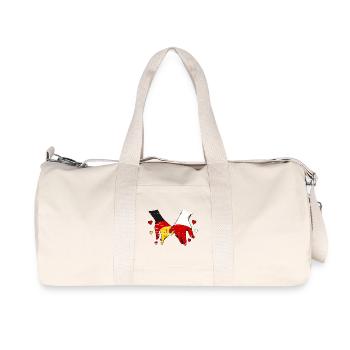 Germany Poland Flag Holding Hands - Recycled Canvas Sports Bag by Stanley/Stella - natural - Front