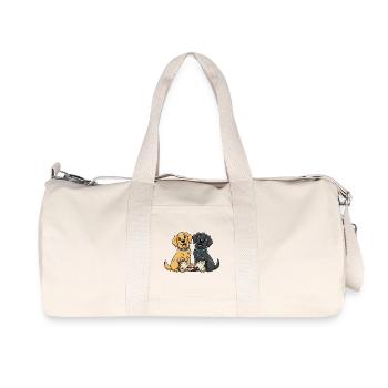 Duo Paw Friend avec des Os - Sac de sport en toile recyclée Stanley/Stella - blanc naturel - Devant