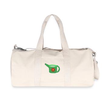 Arrosoir vert avec fleur rouge - Sac de sport en toile recyclée Stanley/Stella - blanc naturel - Devant