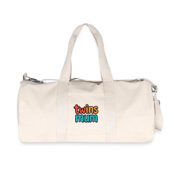 Zwillingsmama Zwillinge Design - Recycelte Canvas-Sporttasche von Stanley/Stella - Naturweiß - Vorne