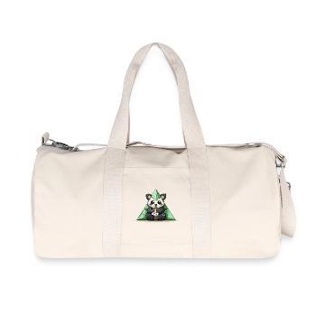 Panda Kristallpyramide - Recycelte Canvas-Sporttasche von Stanley/Stella - Naturweiß - Vorne