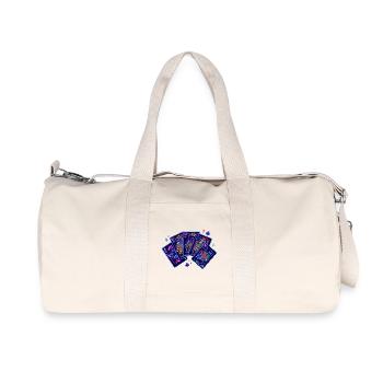 Royal Flush Poker Casino Neon Design - Recycelte Canvas-Sporttasche von Stanley/Stella - Naturweiß - Vorne
