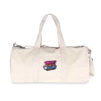 Pause? Kenn ich nicht! Lustiges Pflege-Design - Recycelte Canvas-Sporttasche von Stanley/Stella - Naturweiß - Vorne