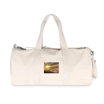 Sonnenlicht über Wolkenmeer - Recycelte Canvas-Sporttasche von Stanley/Stella - Naturweiß - Vorne