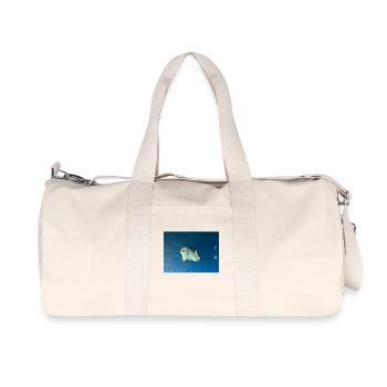 Manta des grandes profondeurs dans l’océan bleu - Sac de sport en toile recyclée Stanley/Stella - blanc naturel - Devant