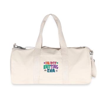 In my Knitting Era - Recycelte Canvas-Sporttasche von Stanley/Stella - Naturweiß - Vorne