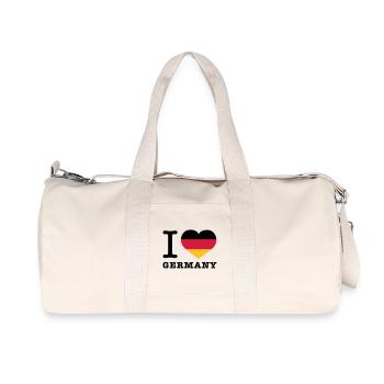 I love Germany | Herz | Heart - Sac de sport en toile recyclée Stanley/Stella - blanc naturel - Devant