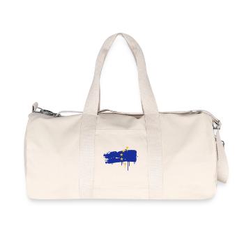 Drapeau européen peinture avec un coup de pinceau - Sac de sport en toile recyclée Stanley/Stella - blanc naturel - Devant