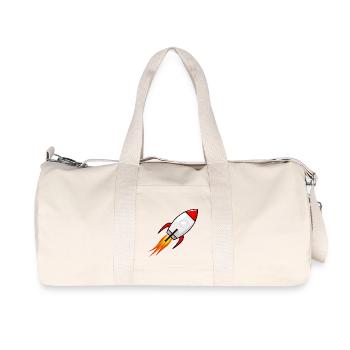 Rocket in red - Recycled Canvas Sports Bag by Stanley/Stella - natural - Front