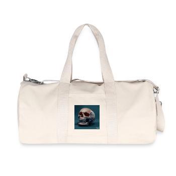 Skull - Recycelte Canvas-Sporttasche von Stanley/Stella - Naturweiß - Vorne
