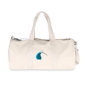 Oiseau Cartoon de Nouvelle-Zélande Kiwi - Sac de sport en toile recyclée Stanley/Stella - blanc naturel - Devant
