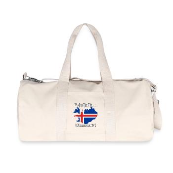 Eyjafjalla... What - Recycled Canvas Sports Bag by Stanley/Stella - natural - Front