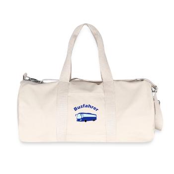 Busfahrer Design - Recycelte Canvas-Sporttasche von Stanley/Stella - Naturweiß - Vorne