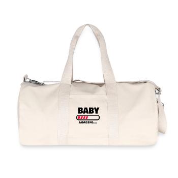 BABY LOADING LUSTIGE SCHWANGERSCHAFT GESCHENK IDEE - Recycelte Canvas-Sporttasche von Stanley/Stella - Naturweiß - Vorne