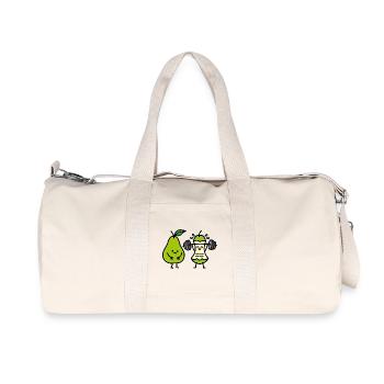 Weightlifting pear funny gym bodybuilding workout - Recycled Canvas Sports Bag by Stanley/Stella - natural - Front
