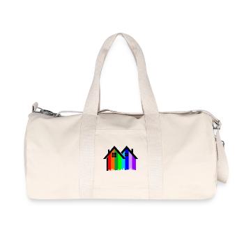 Bunte Häuser streichen - Recycelte Canvas-Sporttasche von Stanley/Stella - Naturweiß - Vorne