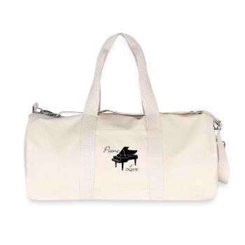 Piano love - Recycled Canvas Sports Bag by Stanley/Stella - natural - Front