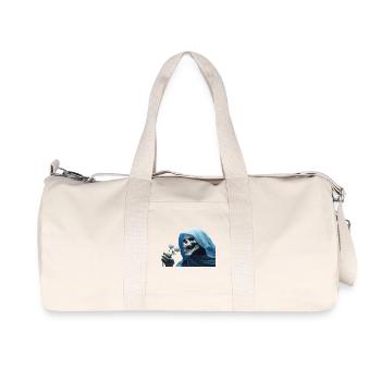 Rose blanche pour la cape de tête de tête de faucheuse - Sac de sport en toile recyclée Stanley/Stella - blanc naturel - Devant