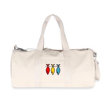 RETRAITE. BONNE RETRAITE. JOYEUSE RETRAITE - Sac de sport en toile recyclée Stanley/Stella - blanc naturel - Devant