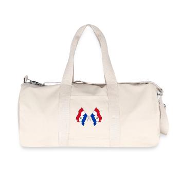 Two flags crossed of Paraguay - Recycled Canvas Sports Bag by Stanley/Stella - natural - Front