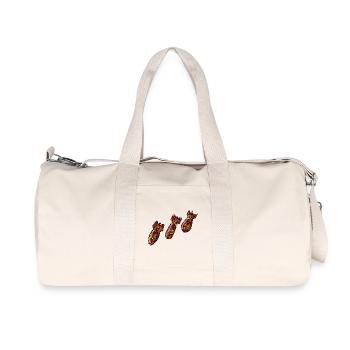 Bomb atmosphere, against war and violence - Recycled Canvas Sports Bag by Stanley/Stella - natural - Front