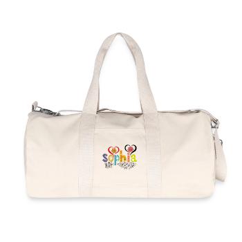 Nom personnalisé de Sophia - Sac de sport en toile recyclée Stanley/Stella - blanc naturel - Devant