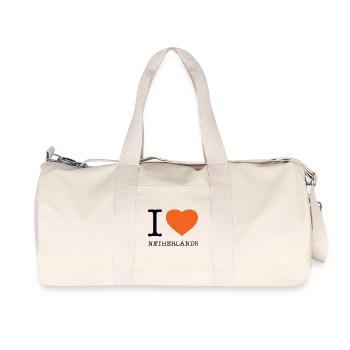 I LOVE NETHERLANDS - Recycelte Canvas-Sporttasche von Stanley/Stella - Naturweiß - Vorne