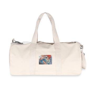 Guitare bleue - Sac de sport en toile recyclée Stanley/Stella - blanc naturel - Devant