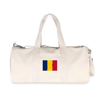 Flag of Chad - Recycled Canvas Sports Bag by Stanley/Stella - natural - Front