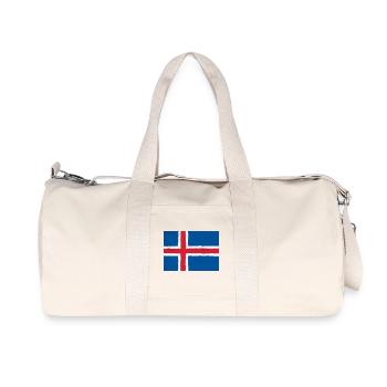 Flag of Iceland - Recycled Canvas Sports Bag by Stanley/Stella - natural - Front