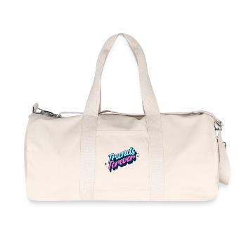 Friends Forever Retro Neon Script - Recycelte Canvas-Sporttasche von Stanley/Stella - Naturweiß - Vorne