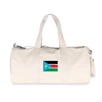 Flag of South Sudan - Recycled Canvas Sports Bag by Stanley/Stella - natural - Front