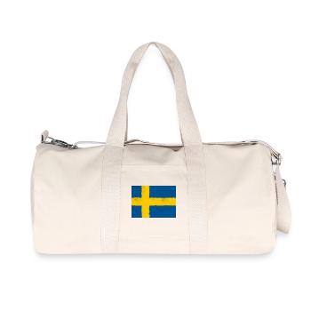 Drapeau de la Suède - Sac de sport en toile recyclée Stanley/Stella - blanc naturel - Devant