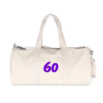 60. 60 YEARS. 60th ANNIVERSARY. 60TH BIRTHDAY. - Recycled Canvas Sports Bag by Stanley/Stella - natural - Front