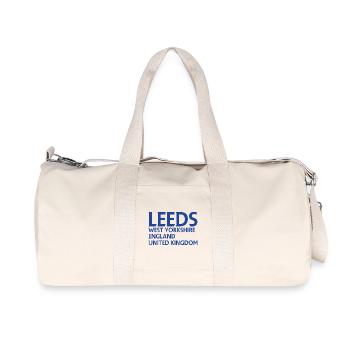 Leeds – England Lyrics Design - Recycled Canvas Sports Bag by Stanley/Stella - natural - Front