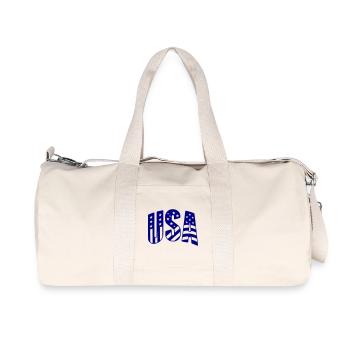 USA Flag Lettering - Recycled Canvas Sports Bag by Stanley/Stella - natural - Front