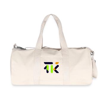 Neon Lime Abstract Glyph - Recycled Canvas Sports Bag by Stanley/Stella - natural - Front