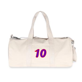 10. 10 YEARS. 10th ANNIVERSARY. 10 YEAR ANNIVERSARY. - Recycled Canvas Sports Bag by Stanley/Stella - natural - Front