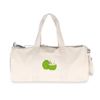 Emerald Coconut Splash - Recycelte Canvas-Sporttasche von Stanley/Stella - Naturweiß - Vorne