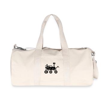 Mars Rover Robot Silhouette - Recycled Canvas Sports Bag by Stanley/Stella - natural - Front